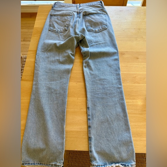 Agolde Light Blue Straight Leg Jeans - Picture 8 of 9